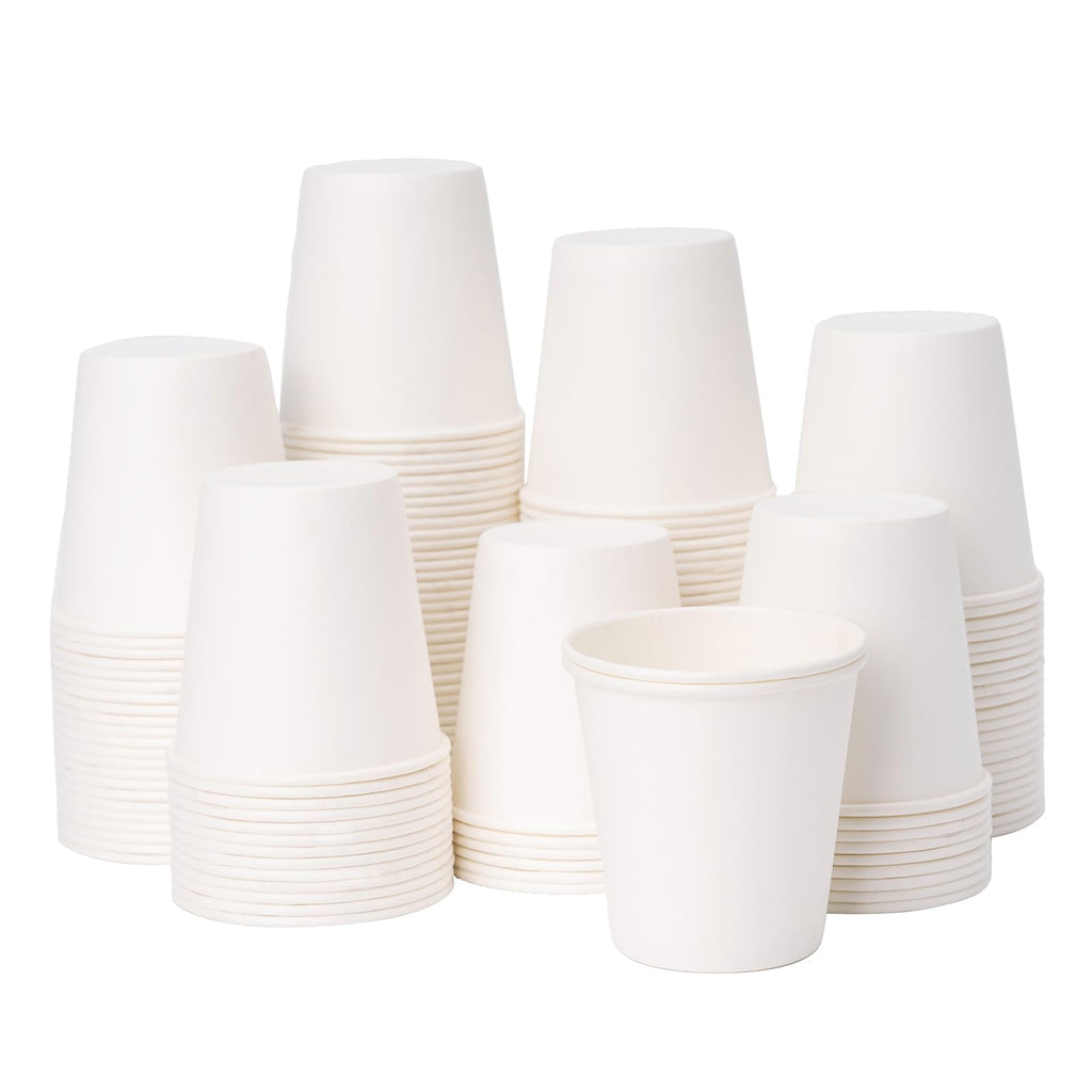 YEEHAW 3 oz 3000 Pack Disposable Paper Coffee Bathroom Cups, Small White Mouthwash Cup for Bathroom