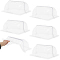 Half Size Chafing Dish Covers, 6 Pcs Clear Buffet Pan Cover, Roll Top Food Pan Cover, Buffet Dishes Covers for Isolate Dust & Other Dirt, for Fast Food Restaurant, Hotel, Family Gathering