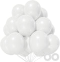 White Latex Balloons by [Brand Name] - 110pcs 12-Inch for Wedding, Engagement & Bridal Shower Decor