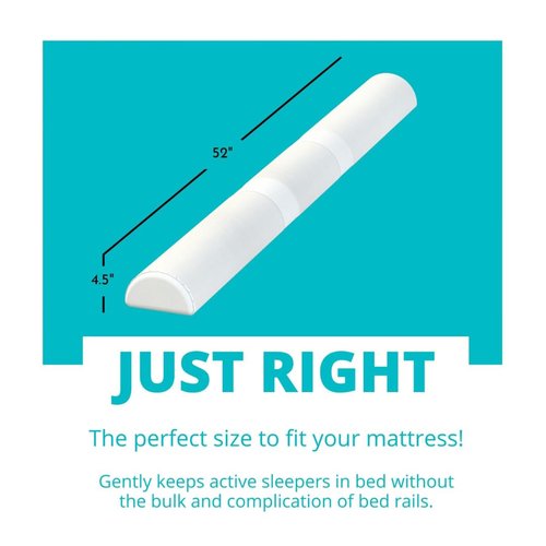 Toddler Bed Bumper Guard – Soft Foam Safety Bed Rail for Toddlers with Non-Slip Cover – Child Sleep Barrier for Twin, Full, Queen & King Mattress – Washable Kids Protection for Home or RV (1 Pack)