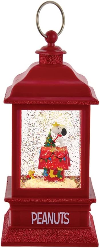 Skiennix 9-Inch Battery-Operated Musical Water Lantern | Peanuts Design for Festive Decor