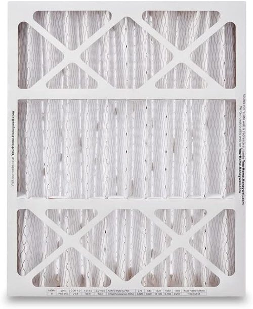 Honeywell Home AC Furnace Air Filter - MERV 8, 20x25x4, 3-Pack | Actual Dimensions: 19.94 x 24.87 x 4.38 in.