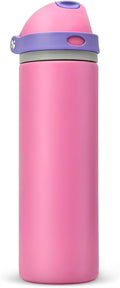 Skiennix 24 oz Insulated Water Bottle - Leak Proof Stainless Steel with One-Touch Flip Lid & Straw | Pink