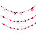 Valentines Day Decorations, 3 PCS Felt Garland with XOXO and Red Heart Shape Garland for Valentine Party, Wedding, Anniversary, Valentines Day Banner for Mantle Fireplace Walls Room Decor