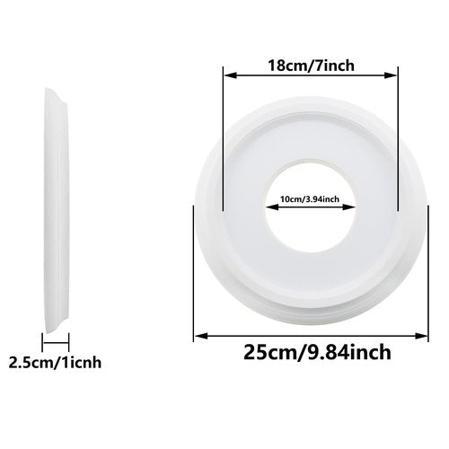 ZZHXSM Ceiling Medallion Background Decoration Round Ceiling Lighting Medallion White Ceiling Decorative Base for Lighting Fixture and Ceiling Fan