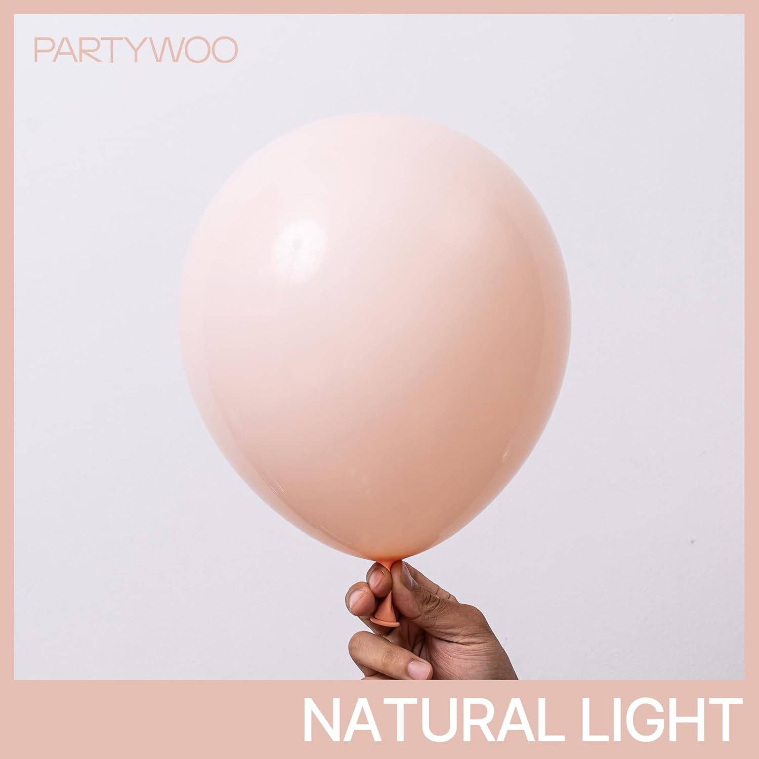 PartyWoo Pastel Orange Balloons - 100 Pcs in Various Sizes for Wedding & Baby Shower Decor