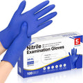 Schneider Nitrile Exam Gloves - Dark Blue Disposable, Latex-Free & Powder-Free | Food Safe for Cooking & Household Use