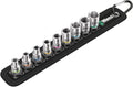 WERA 05003883001 Zyklop Socket Set - 1/4" Drive, 9-Piece Belt A Tool Kit