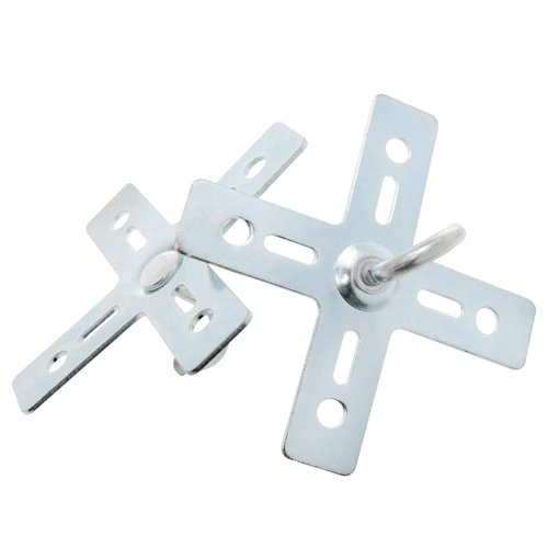 FINBe 2pcs Ceiling Hook kit Cross Ceiling Fan Hook Metal Hanging Plate Fastener Equipped with Installation Screws Suitable for Ceiling Fans or Suspended Lamps