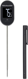 KitchenAid Digital Instant Read Food Thermometer - Accurate Temperature Range -40°F to 482°F, Black