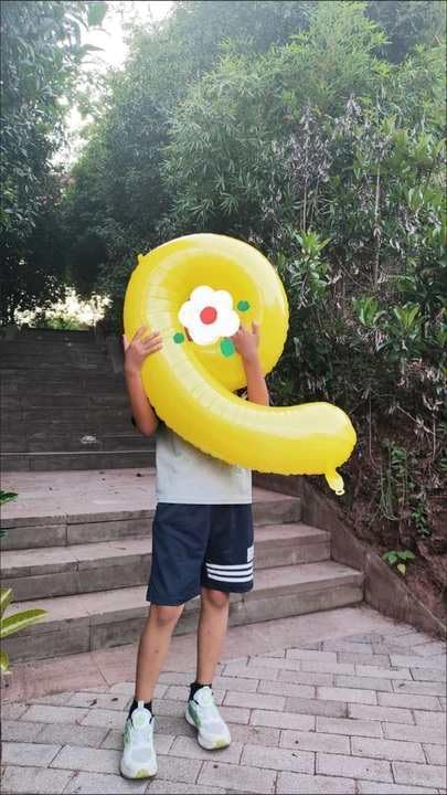 Yellow Number 2 Balloon - 40 Inch 2nd Birthday Decoration for Kids | Sparkling Party Decor