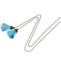 napkery 2 Pcs Ceiling Fan Crystal Pendant Blue Fan Pull Chain Charm Light Pull Chain Light Chain Extender