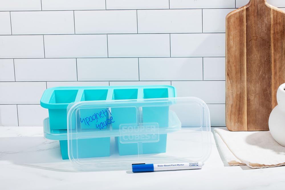 Souper Cubes Water-Based Paint Markers - 3mm Tip Size, Pack of 3 Blue, Non-Toxic & Washable