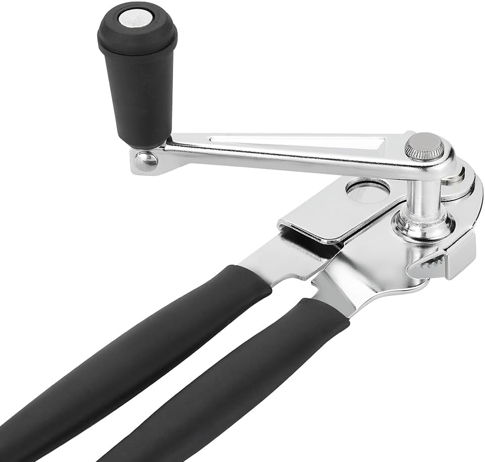 Skiennix Manual Can Opener - Ergonomic Heavy-Duty Design with Soft Handles for Easy Use