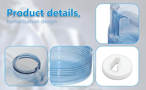 CYTGOUPER 1 Gallon /4L Distiller Water Container, Replacement Distilled Water Distillers for Home Teeth Beauty Plastic Carafe Replacement Bottle for Coun Top Water Distiller Filter (1)