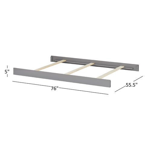 Oxford Baby Harper Full Bed Conversion Kit for 4-in-1 Convertible Crib, Dove Gray, GreenGuard Gold Certified