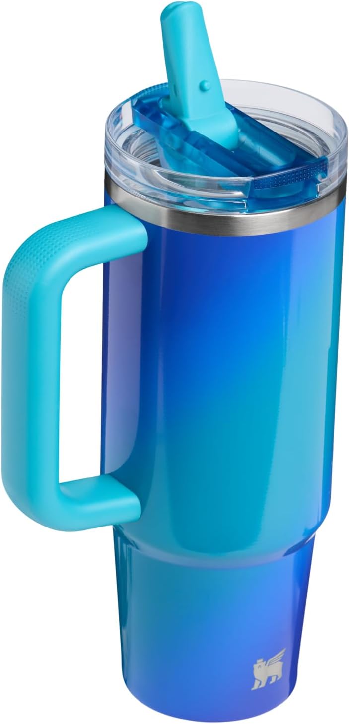 STANLEY Quencher ProTour Tumbler - 30 oz Flip Straw Design in Sea Glass Aura Color