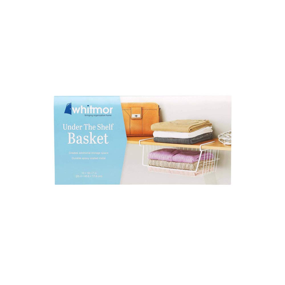 Whitmor White Wire Shelf Basket