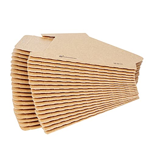 Restaurantware Bio Tek 4 x 1.25 x 2.25 Inch Single Taco Holder 200 Greaseproof Stand Up Taco Holder - Small Self-Standing Kraft Paper Paper Taco Holder Freezable