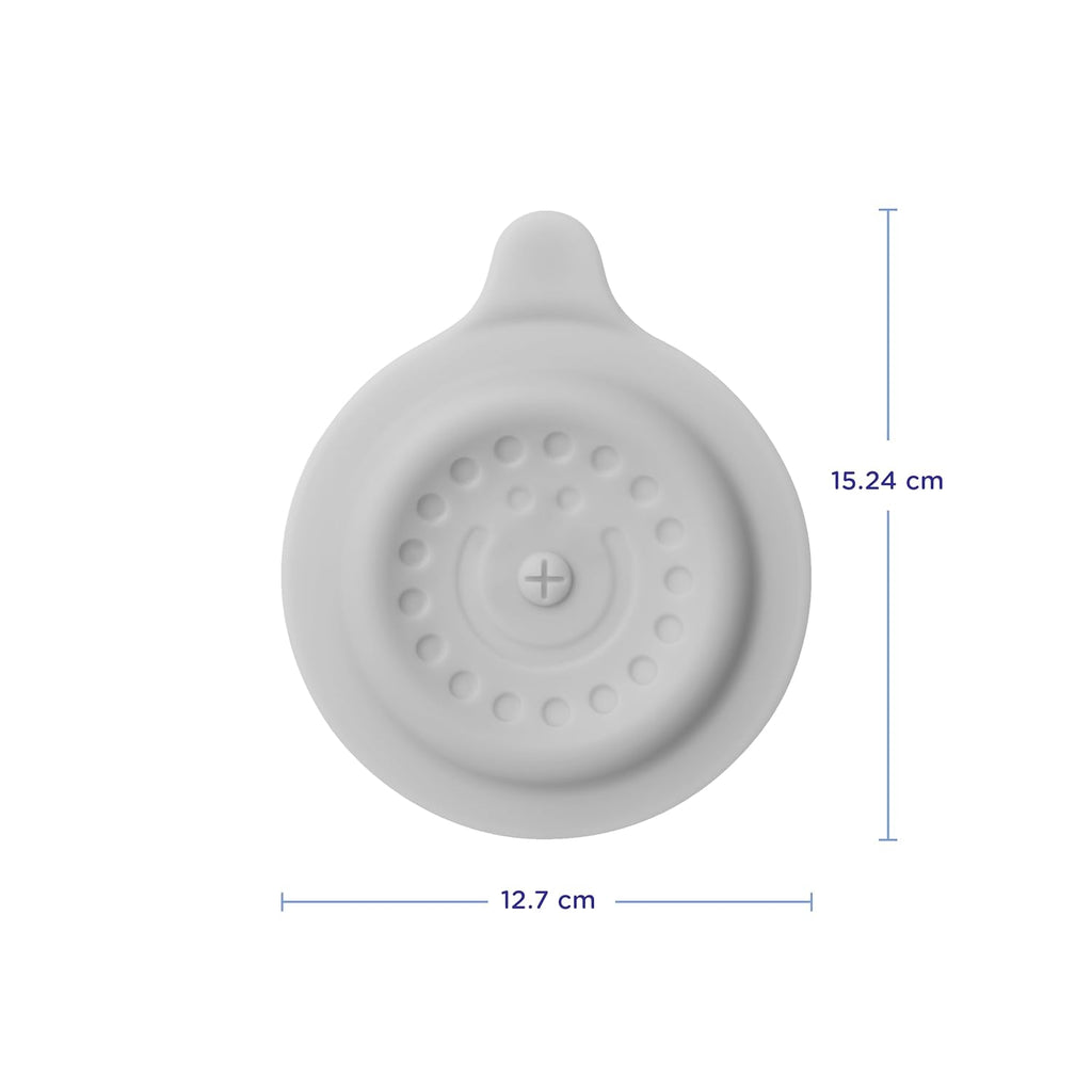 Ubbi Bathtub Drain Cover - Silicone Suction Stopper for Baby Bath Time | Gray Color