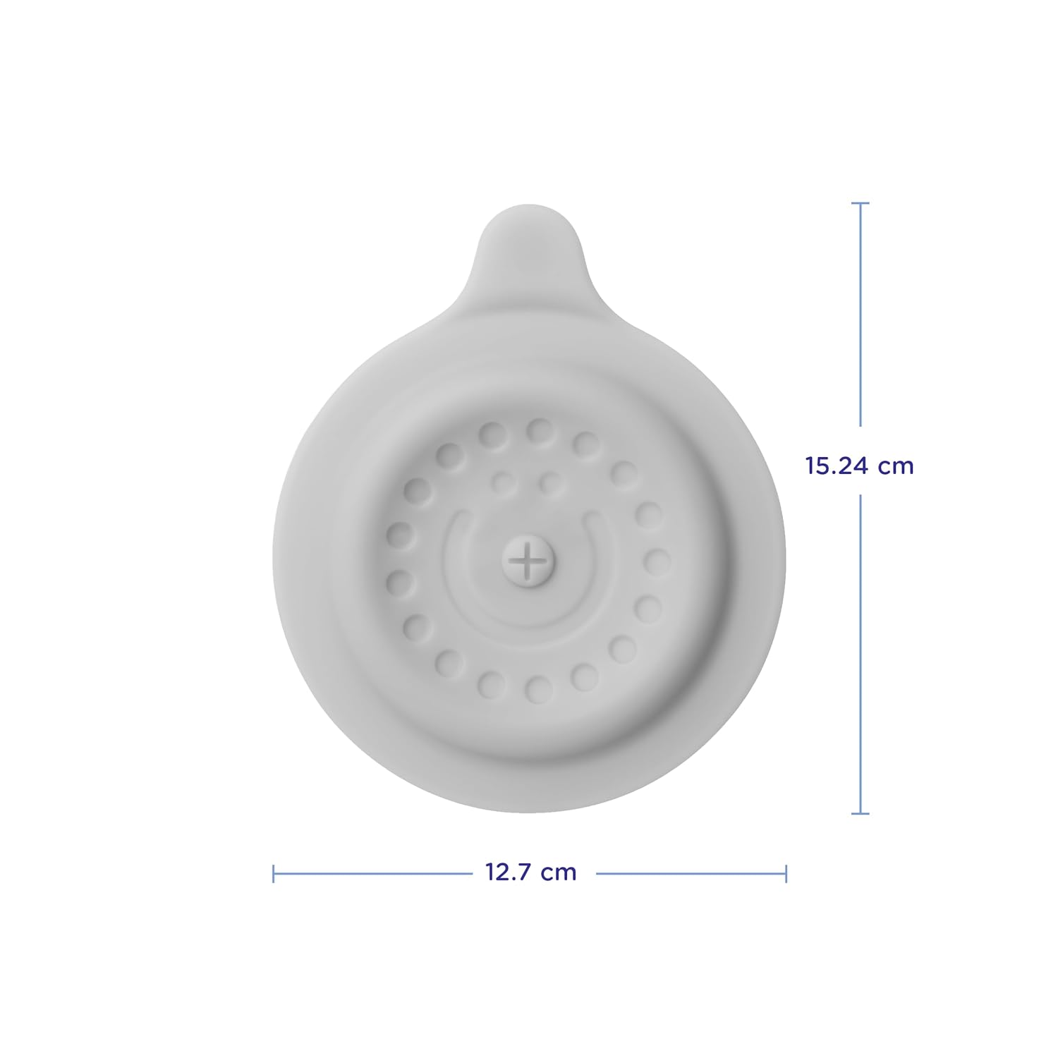 Ubbi Bathtub Drain Cover - Silicone Suction Stopper for Baby Bath Time | Gray Color