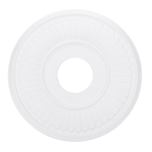 PATIKIL Ceiling Medallion, 13" OD x 3.43" ID PU Decorative Ceiling Light Medallion Chandelier Medallion Traditional Ceiling Light Cover Plate for Ceiling Light Fixtures Fans, White