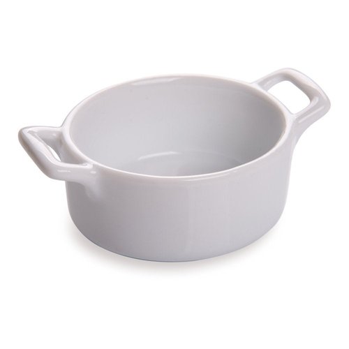 Restaurantware-5 Ounce White Casserole Dishes, 10 Square White Baking Dishes - Oven Safe, Chip Resistant, Porcelain Casserole Dish With Handles, For Snacks, Sauces, Or Desserts