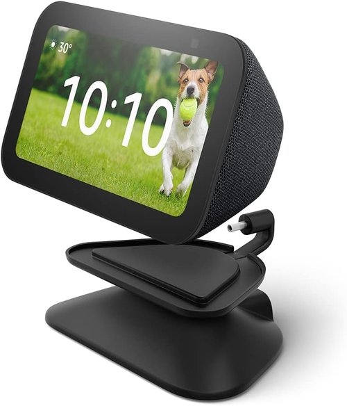 Echo Show 5 Adjustable Stand with USB-C Charging Port - Stylish Charcoal Design