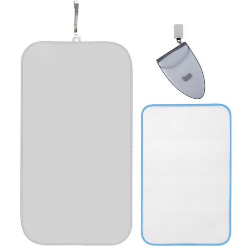 WAYUTO Over Door Garment Steamer Travel Mat 22 x 47 inches with Hook, Ironing Glove & Scorch Mesh Ironing Press Pad