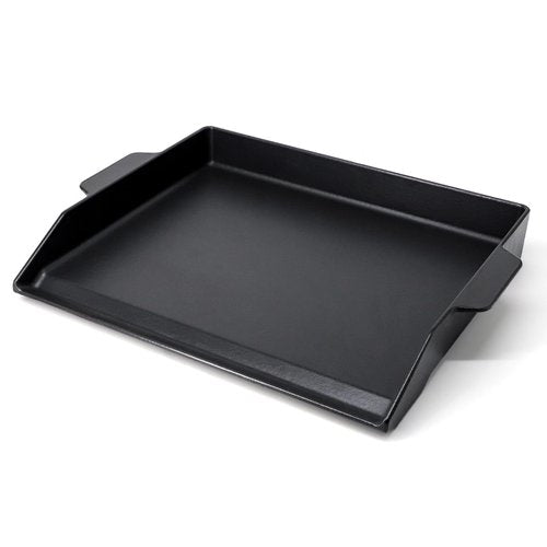 Criditpid Universal Large Cast Iron Cooking Griddle with Extra High Sidewalls for Gas Grills, Charcoal, 20 Inch Blackstone Griddle Pan Griddle Flat Top Grill Plate for 4 Burner Range Oven, 23" x 16"