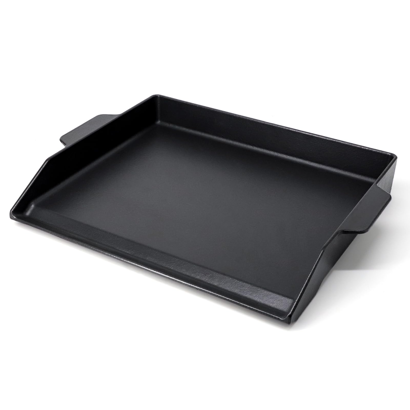 Criditpid Universal Large Cast Iron Cooking Griddle with Extra High Sidewalls for Gas Grills, Charcoal, 20 Inch Blackstone Griddle Pan Griddle Flat Top Grill Plate for 4 Burner Range Oven, 23" x 16"