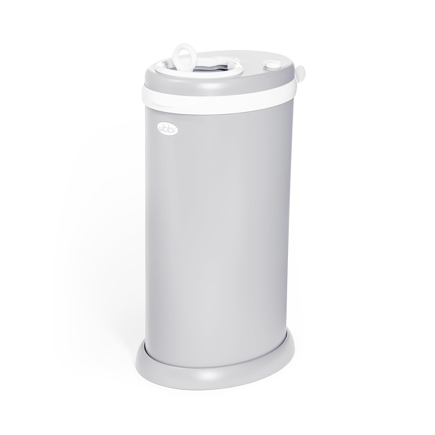 Ubbi Stainless Steel Diaper Pail - Odor Locking Design, No Special Bags Needed | Award-Winning Gray