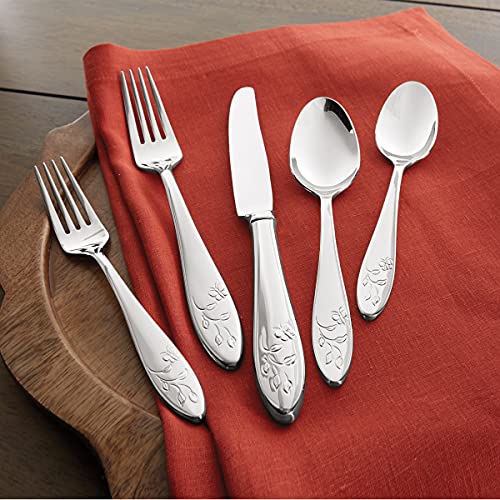LENOX Butterfly Meadow 6-piece Party Plate Set & Butterfly Meadow 5-Piece Stainless Steel Place Setting, Service for 1