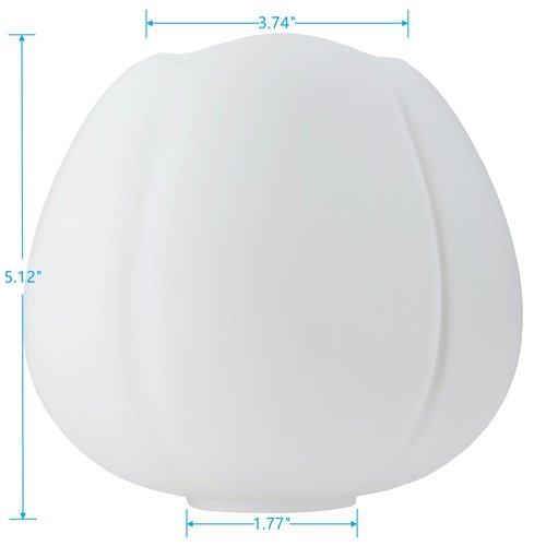 ECOESPTI Small Opal Glass Lampshade Replacement, Ideal for Table, Floor, Wall and Pendant Lights, White Modern Design with Milky Soft Glow(Flower)