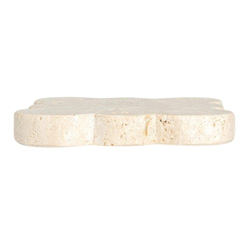 Creative Co-Op Tuscan Elegance Travertine Coaster Set, Natural, Set of 4