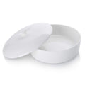 Sweese Ceramic Tortilla Warmer - Holds 12 Tortillas, Microwave & Oven Compatible, Elegant White Tortilla Holder with Lid for Taco Nights, Pancakes, Waffles - Durable & Easy to Clean