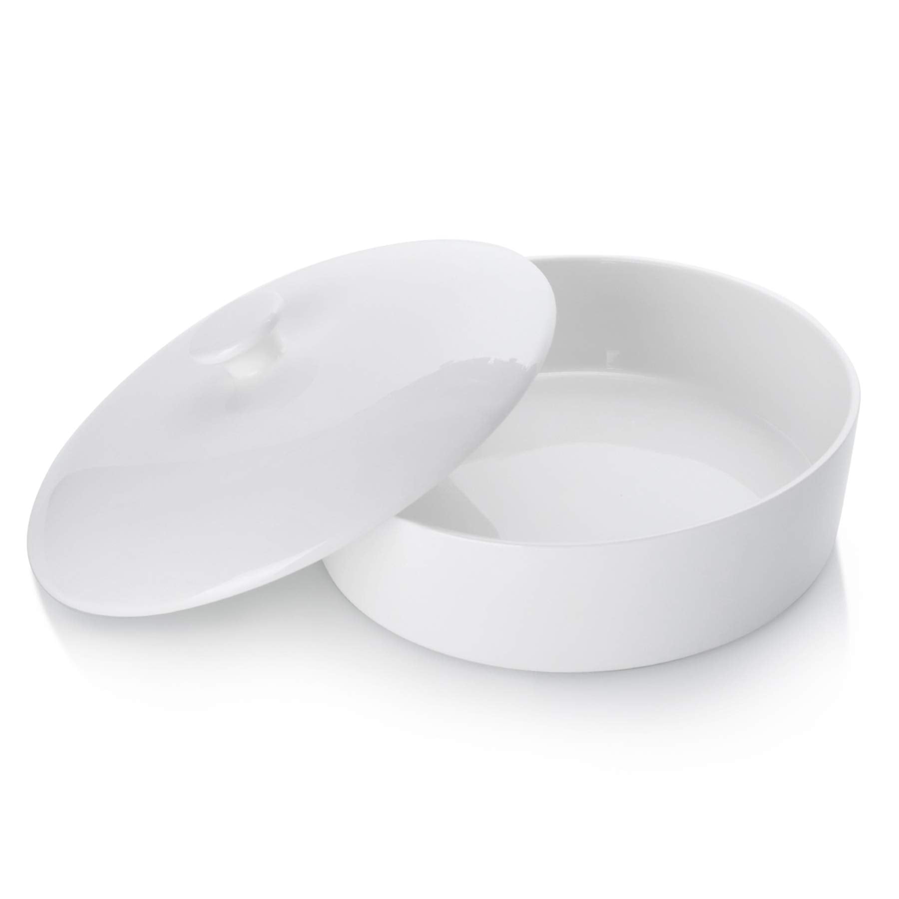 Sweese Ceramic Tortilla Warmer - Holds 12 Tortillas, Microwave & Oven Compatible, Elegant White Tortilla Holder with Lid for Taco Nights, Pancakes, Waffles - Durable & Easy to Clean