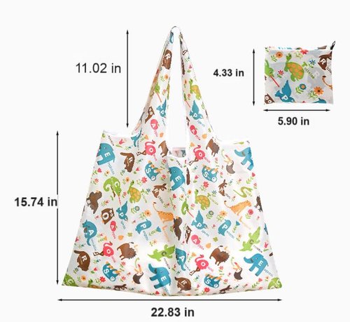 CISMARK 3PCS Extra Large 50lbs Foldable Reusable Grocery Bags – Waterproof, Eco-Friendly Kitchen Tote with Reinforced Handles for Shopping, Camping & Travel