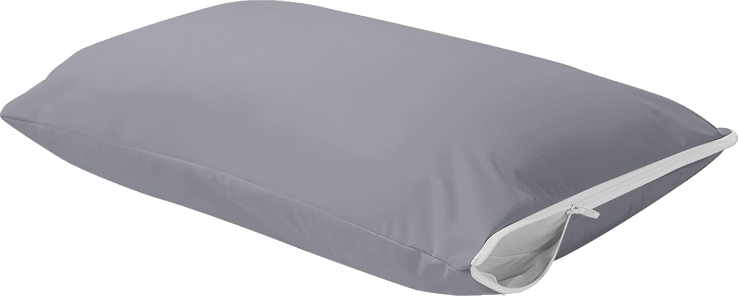Utopia Bedding Waterproof Pillow Protectors - Bed Bug & Dust Mite Proof | Standard Size Set of 4, Gray