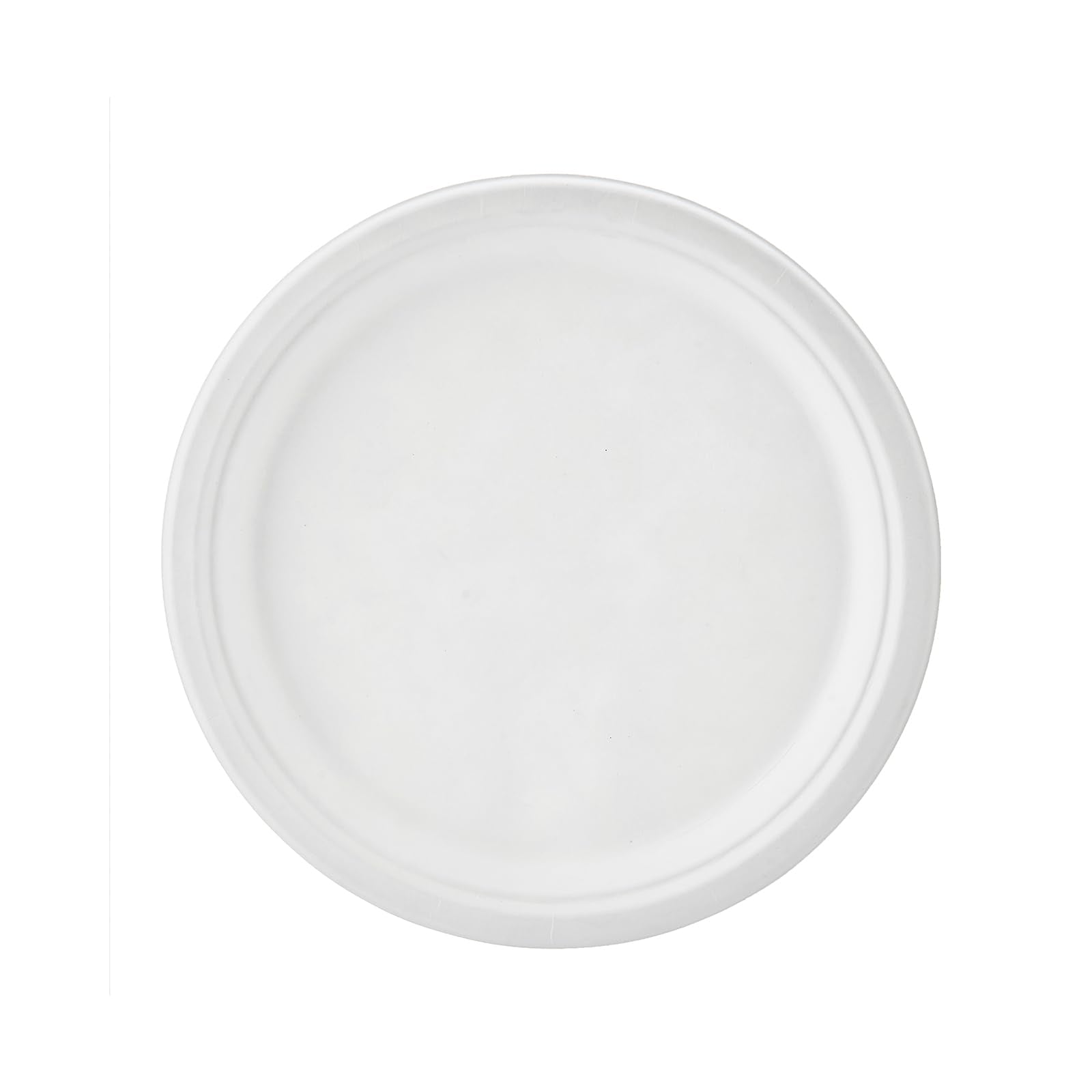 Jaluxing [150-Pack 10 Inch Paper Plates, Heavy Duty Disposable Party Plates Sugarcane Bagasse, White Unbleached 10" Dinner Paper Plate