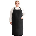Auidy_6TXD Plus Size Aprons for Women with Pockets Adjustable Blooming Waterproof Aprons for Kitchen, Cooking (Black)