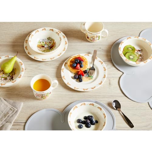Royal Doluton Bunnykins 2-Piece (Plate & One Handled Mug) Christening Set, Multi