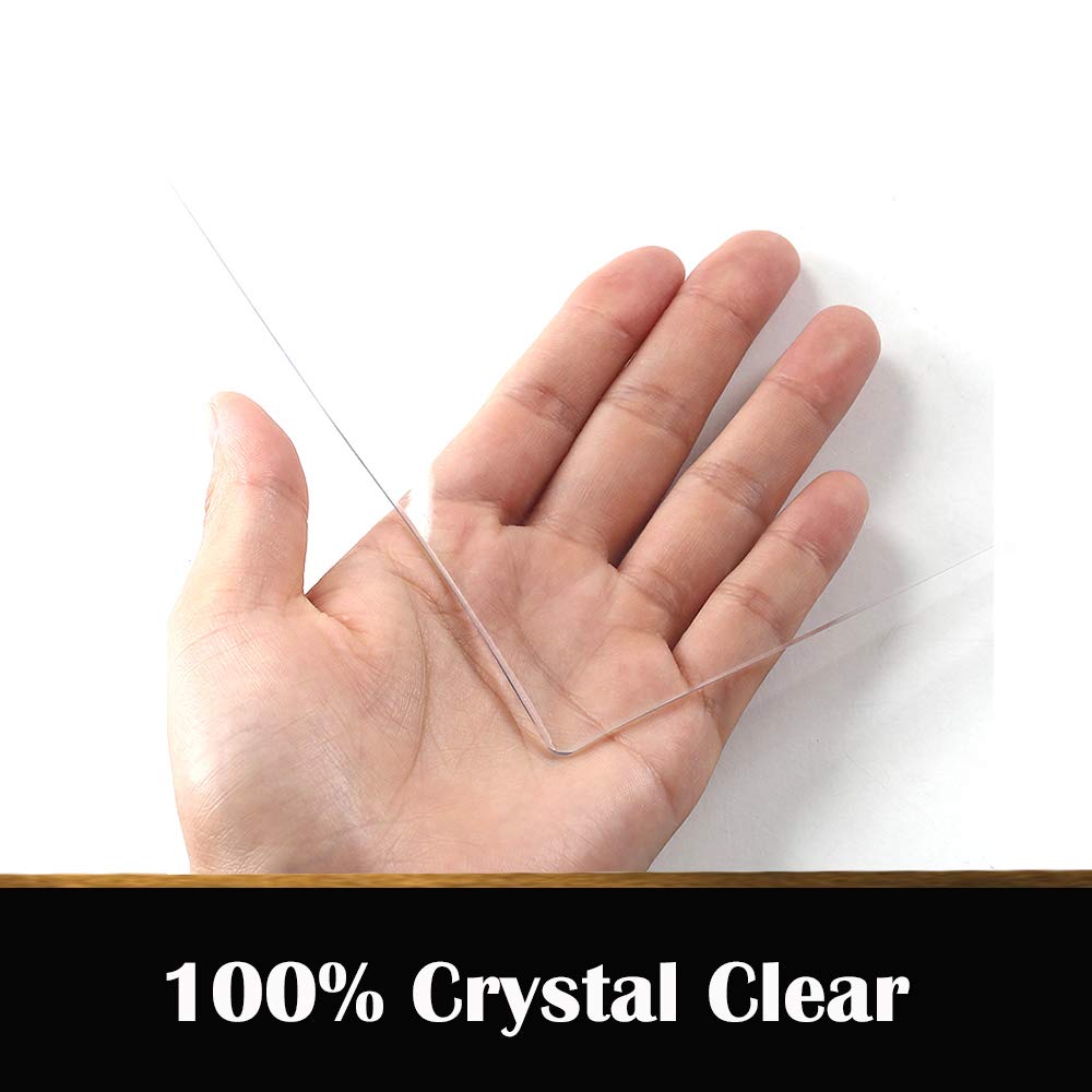 16x26 Inch Transparent Protector Mat for Table Waterproof Table Mats Clear Plastic Table Protector Crystal PVC Table Cloth Vanity Mat Dresser Mat Table Pad Protector 1.5mm Thick Clear Mat for Desk
