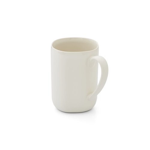 Portmeirion Sophie Conran Arbor Collection Mugs | Set of 4 Organic Shape Mugs for Coffee, Tea and Hot Cocoa | 14 Ounce Handled Mug made of Stoneware | Dishwasher Safe (Creamy White)
