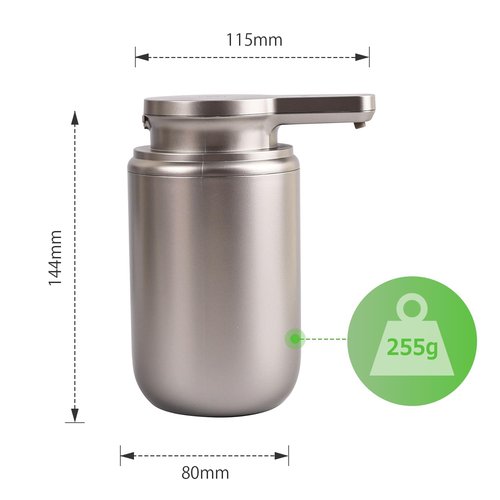 LAOPAO Automatic Foaming Soap Dispenser Plastic, Rechargeable Touchless Foam Hand Soap Dispenser for Bathroom, ABS Soap Pump for Kitchen, Water-Resistant, Xmas Gift 10oz, Plastic (NOT Metal)