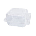 AHKUNMT Cake Slice Containers, 50 PC Square Plastic Hinged Food Container Individual Clamshell Food Containers Disposable Plastic To Go Containers Takeout Tray for Salads (50), clear
