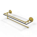Allied Brass PRBP-1PT/22-GAL-PB Prestige Regal Collection Paper Towel Holder with 22 Inch Gallery Glass Shelf, Polished Brass