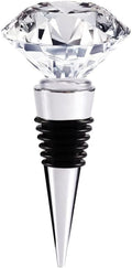 Decorative Crystal Wine and Beverage Bottle Stopper for Wine,Made of Zinc Alloy and Glass,Reusable Plug with Gift Box (1pcs Crystal)