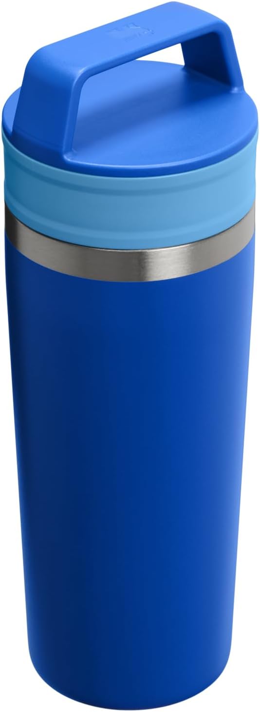 STANLEY Cafe To Go Travel Mug - 16 oz Insulated Stainless Steel Tumbler | Leakproof Lid | Cobalt