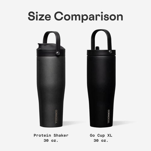 Corkcicle Protein Shaker - Built-In Agitator & Fruit Strainer Lid - 30oz - Captain America